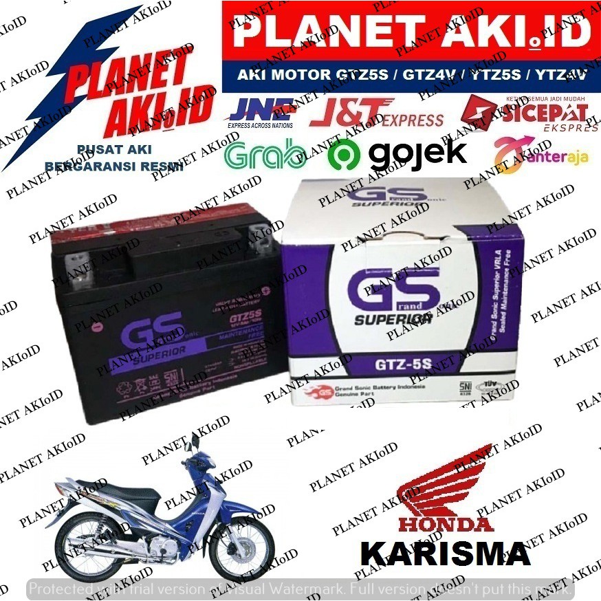 Aki Motor Honda Karisma GTZ5S Accu Kering MF