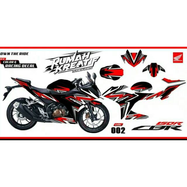 Decal Sticker Striping Fullbody Variasi All New Cbr 150 R Facelift 9