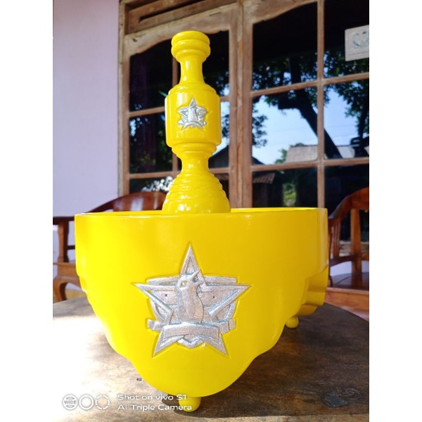 Tebok pleci logo ukir free packing kayu