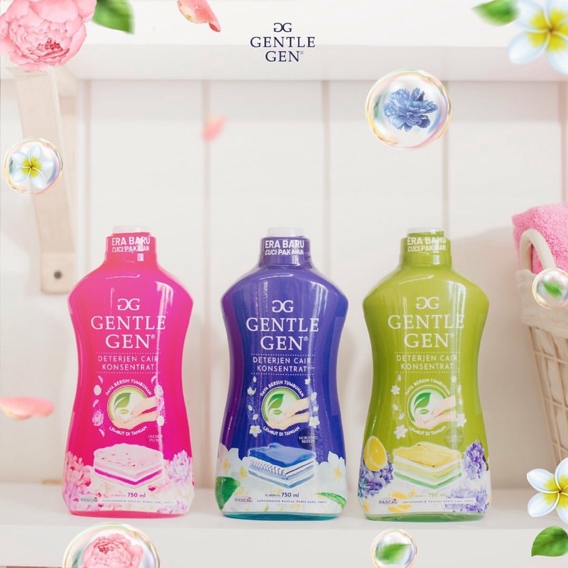 Gentle Gen Liquid 750ml Sabun Pakaian Cair Detergent Pengharum Ruangan Bahan Natural