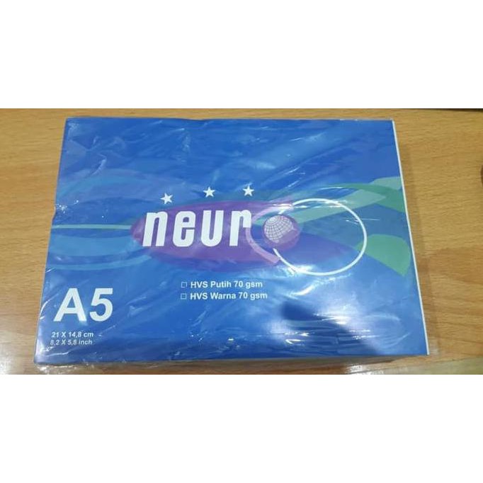 

KHUSUS GOSEND!! Kertas A5 Hvs Putih 70Gr Neuro ( A4 / 2 ) Perpack