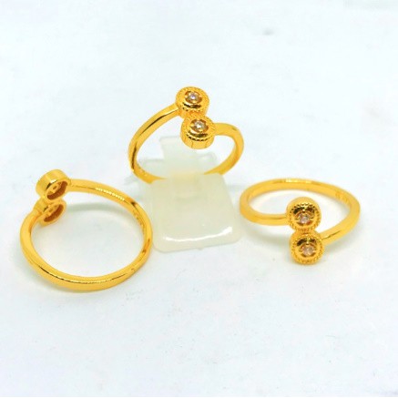 Cincin wanita //cincin permata // cincin lapis emas // perhiasan fasion //cincin