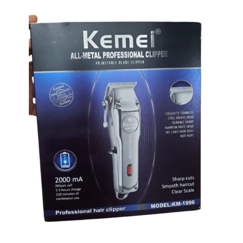 Alat Cukur Rambut Kemei KM-1996 // Rechargeable Hair Clipper // Cukuran Rambut / Hair Trimmer Shaver