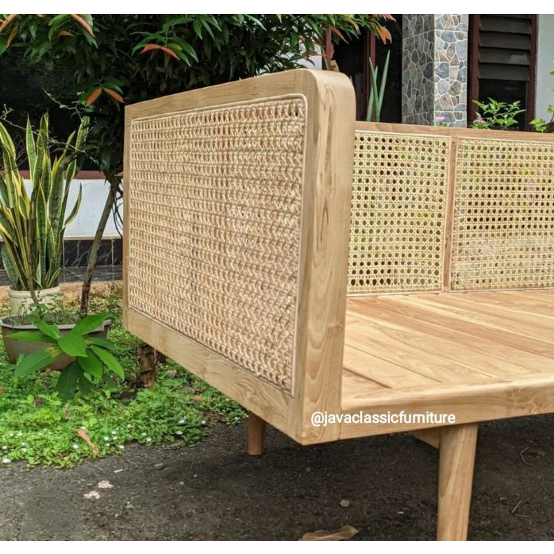 BANGKU 3 SEATER ROTAN KAYU JATI MINIMALIS VINTAGE RETRO SOFA TV SCANDINAVIA ANTIK FINISHING BLEACHING FURNITURE JEPARA-4