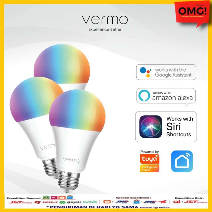 VERMO BOHLAM LAMPU SMART HOME LED LIGHT BULB WIFI RGB WW 15W 15 WATT