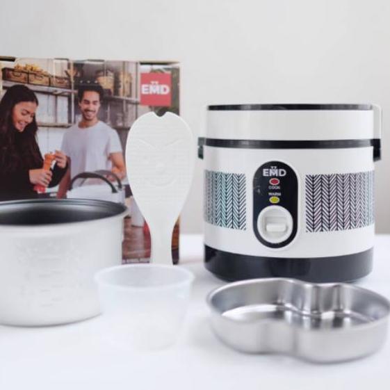 Trendy  1L EMD777 Portable Mini Rice Cooker Electric Lunch Box Elektrik Super Cook Masak Nasi Makan 