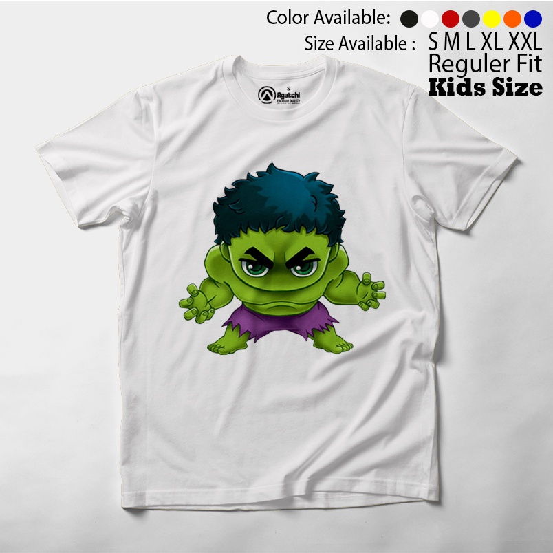 Baju Anak / Kaos Atasan Anak / Kids T Shirt Baby Marvel Chibi Kawaii Hulk