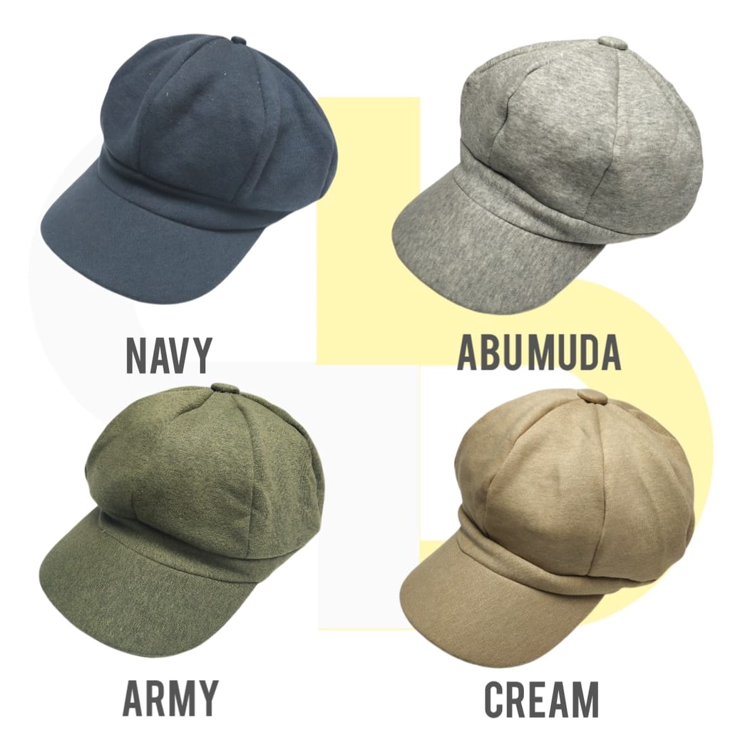 Topi Baret Korea Apolo Newsboy Cap Topi Pet Topi Beret Pria dan Wanita