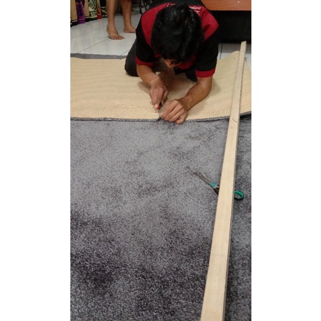 karpet polos abu abu tebal