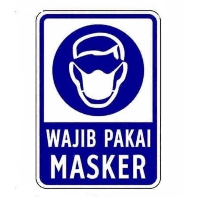 

sign STIKER WAJIB PAKAI MASKER. 15 X 20 RAMBU K3 SAFETY 90-arfanjaya08 Kualitas Baik