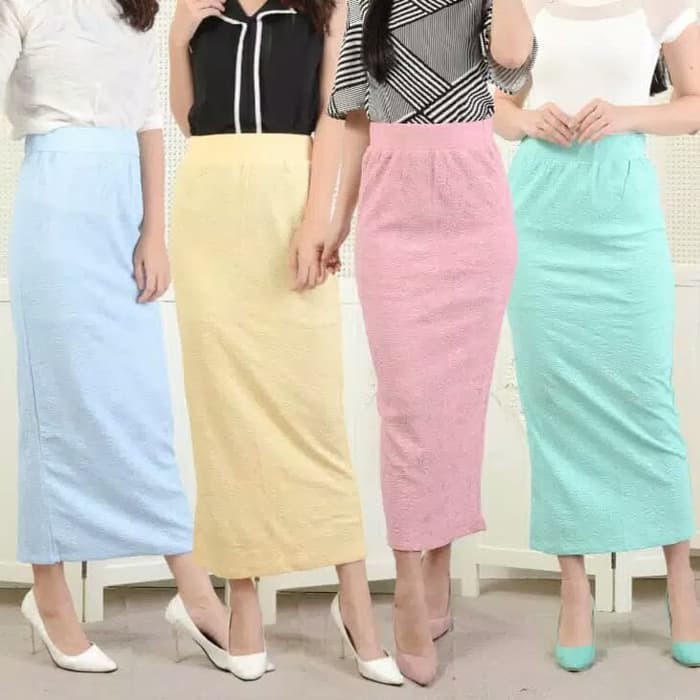 Jasquinn collection rok span dewasa / rox maxi panjang polos - ungu
