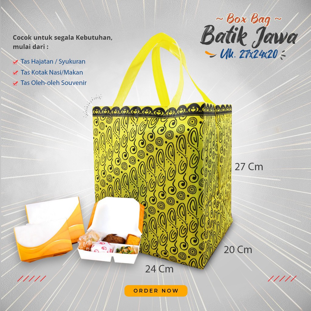 

[Cod] Tas Kotak Nasi Tas Aqiqah Tas Syukuran 27x24x20
