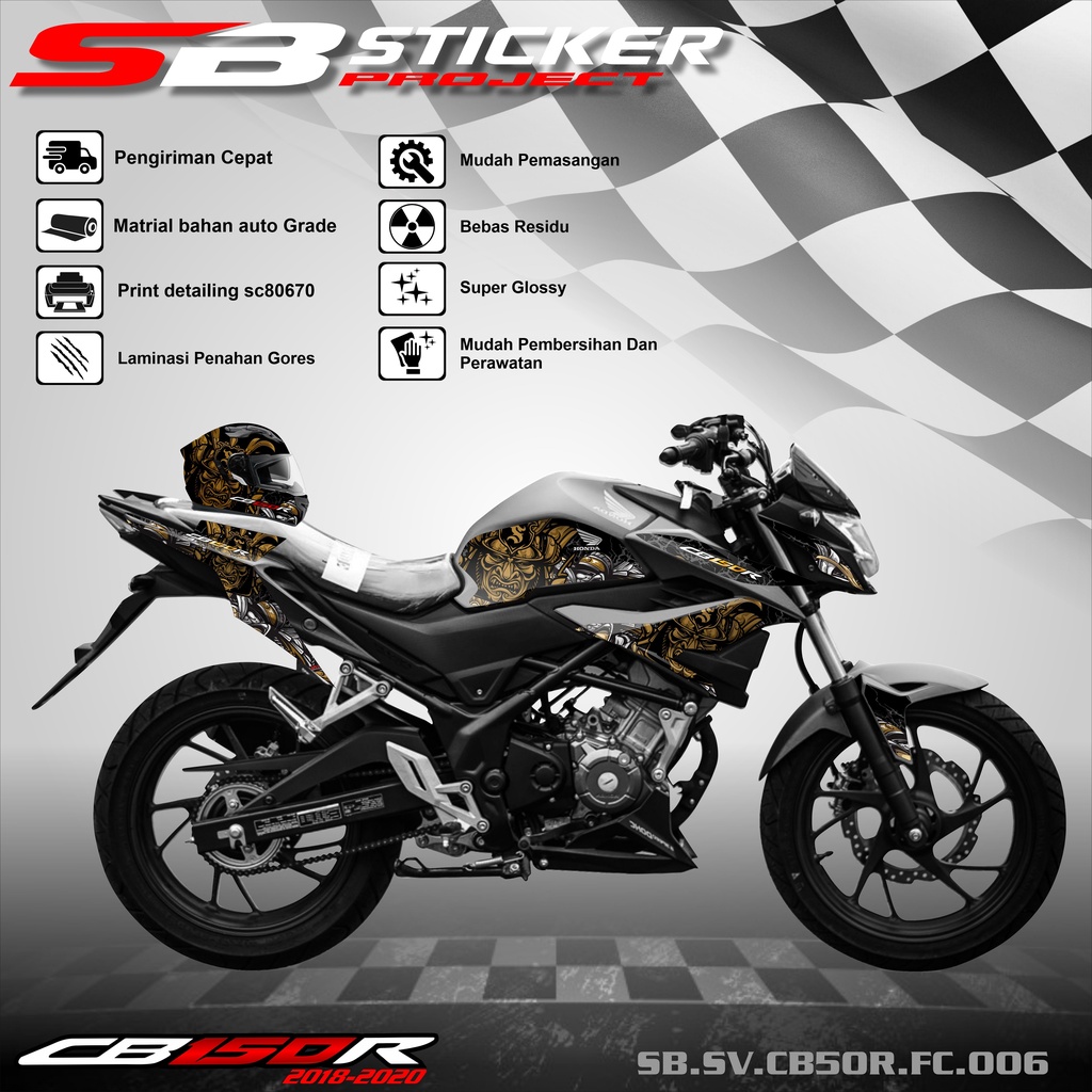 STRIPING CB150R FACELIFT  - STRIPING STICKER LIST VARIASI HONDA CB150R FACELIFT 006