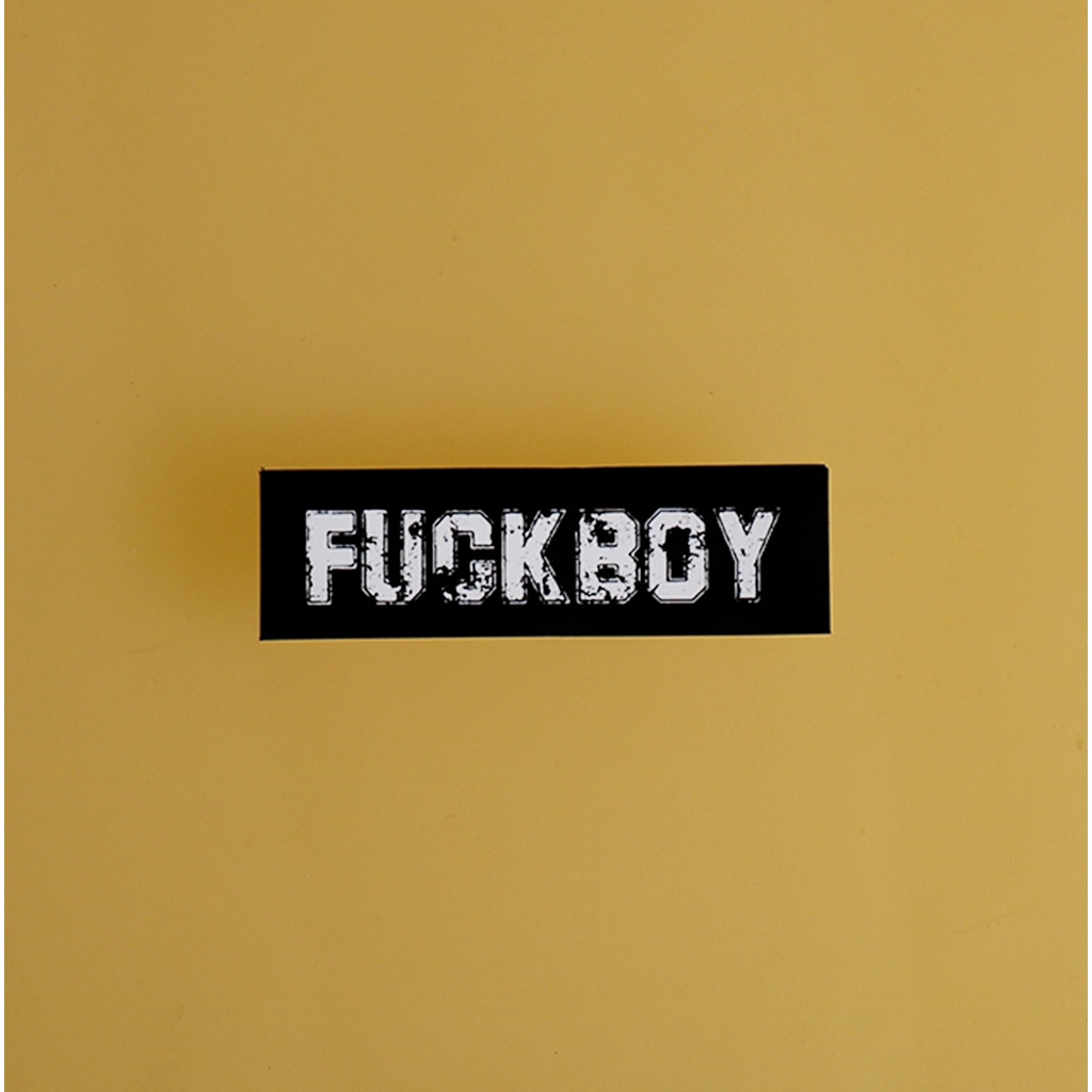 STIKER GRAFTAC -LOGO FCKBOY- STIKER AESTHETIC LAPTOP, AKSESORIS HP, ANTI AIR, MOTIF,HELM.