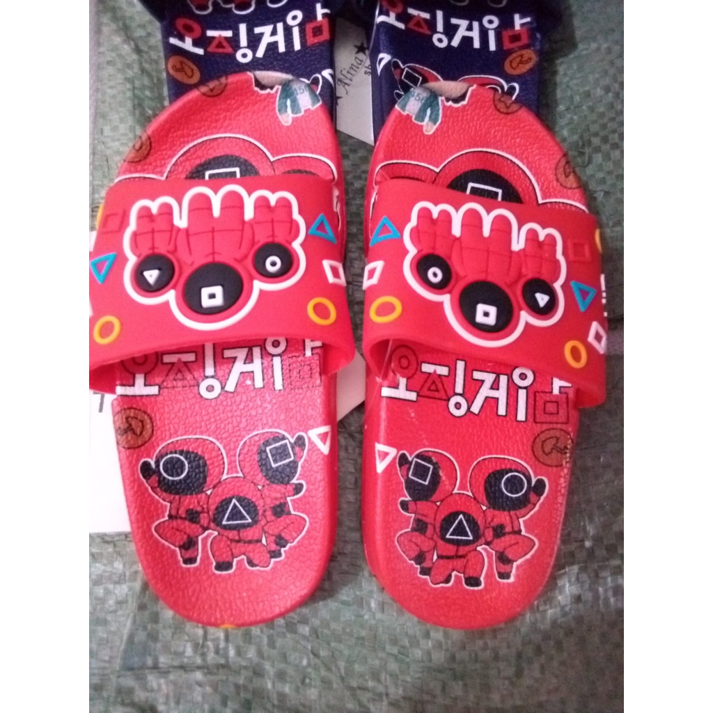 Sandal Selop Jelly Squid Game Anak laki-laki 009-14 (24-35) /sandal Trendy kids /sandal slop anak-anak/sandal import