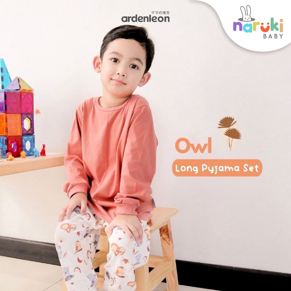 Ardenleon Long Pyjama Astronot Owl Star Kid Arden Leon Baju Tidur Anak