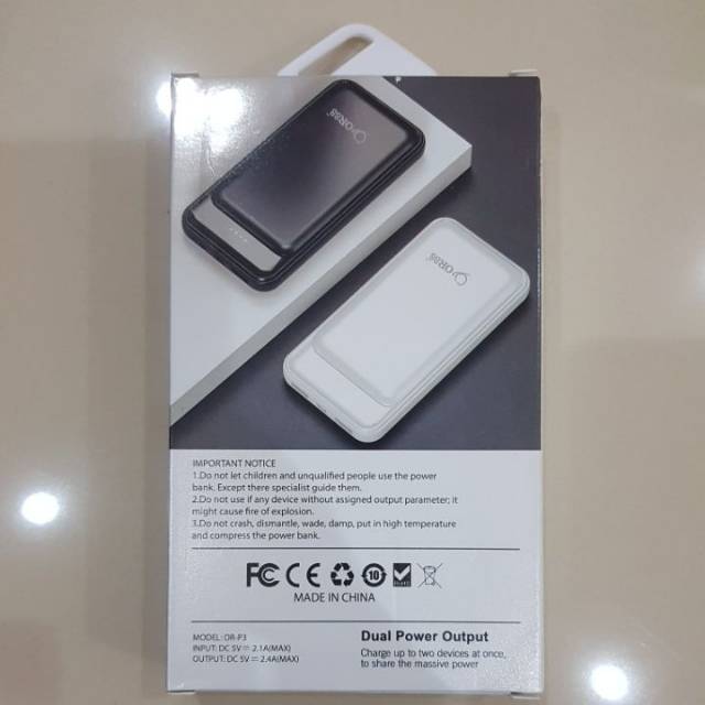 POWERBANK 10.000MAH OR88 MODEL OR - P3