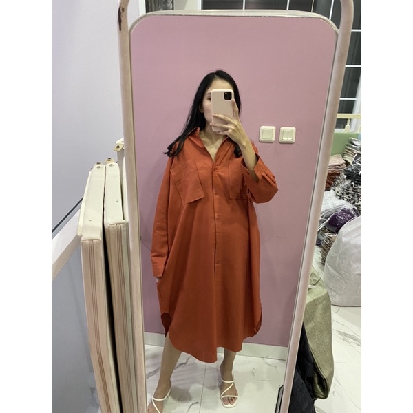 NABO - Oversize Dress linen (Dress Tunik Bahan Linen)