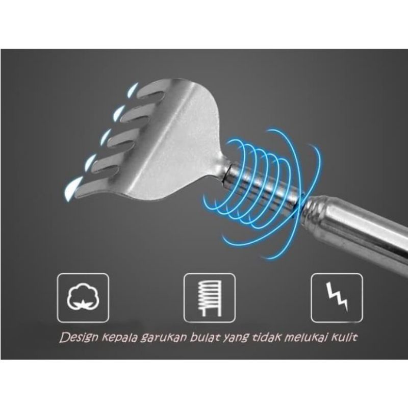 MJ88 Alat Penggaruk Garuk Badan Punggung Tarik Stainless Super Murah