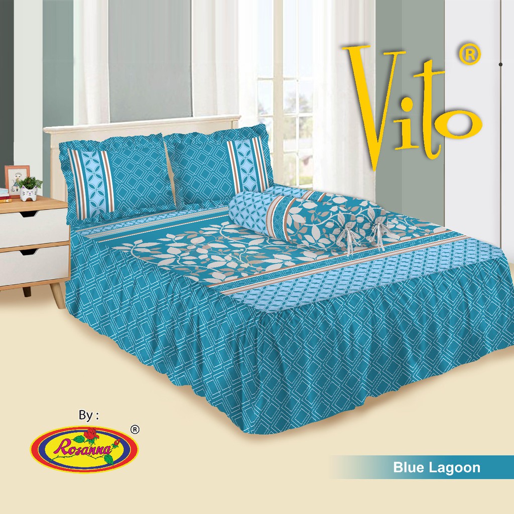 Sprei Rumbai Vito Uk.180 x 200 Motif Blue Lagoon, Lavender, Vermont, Windmill ( Tanpa Tas Mika )
