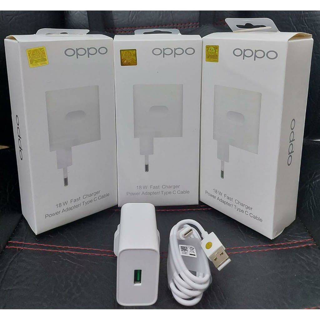 Charger/Casan/ TC Oppo A52/ A92/ A92s/ Reno 4 Original Fast Charging 18 Watt