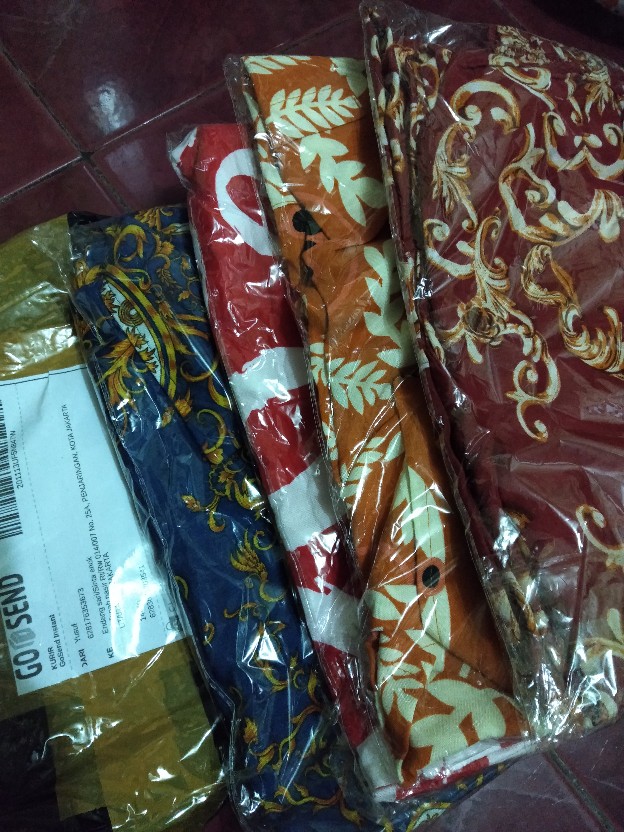 Cod Stelan Kemeja Katun Rayon. Pilih Warna Dan Motif Size L