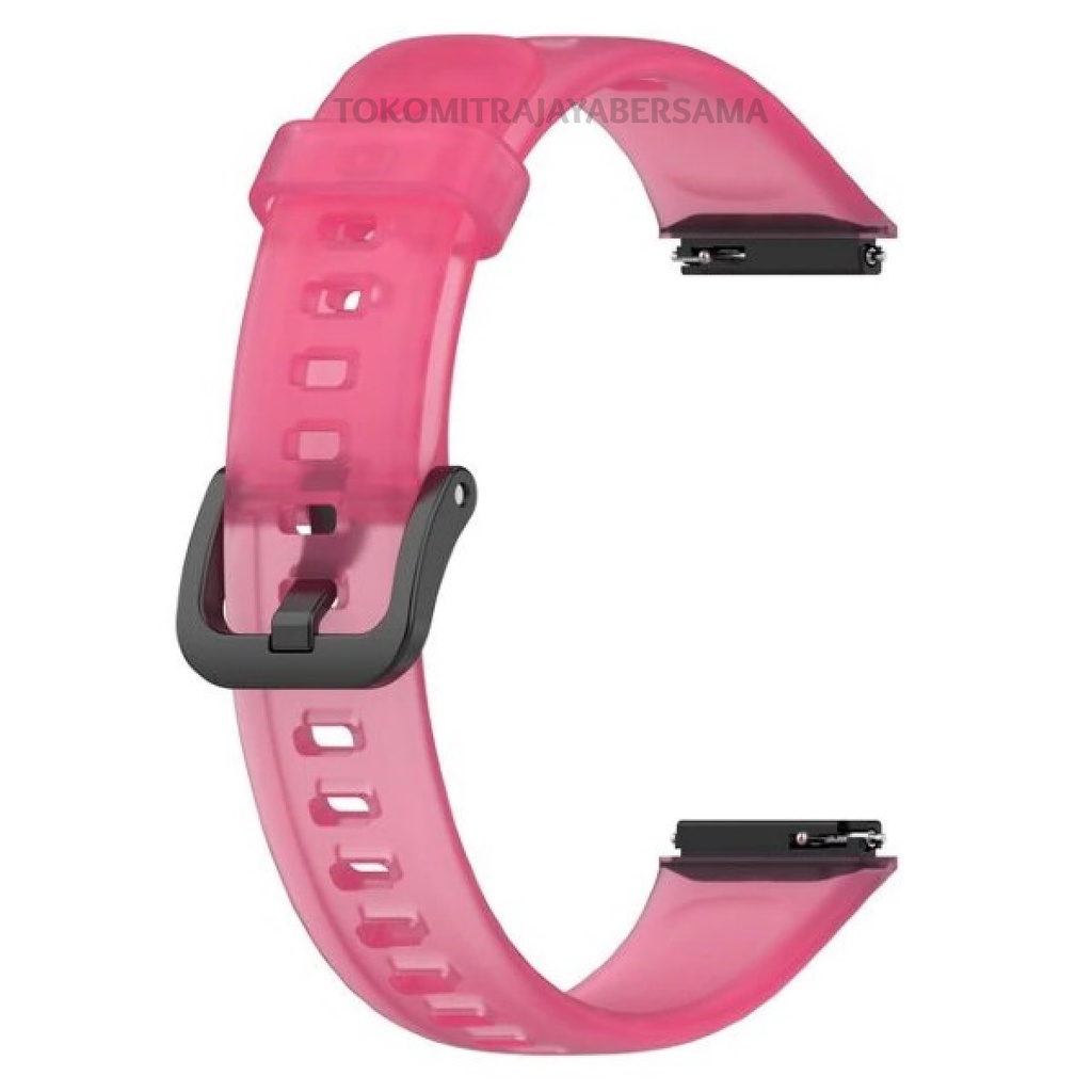 STRAP SILIKON TRANSPARAN BAND7 GELANG TALI RUBBER SILICONE HUAWEI HONOR BAND 7 PENGGANTI TALI JAM TRANSPARAN 360 HIGH QUALITY