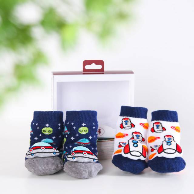 Petite Mimi Kaos Kaki Rattle Boy - PM-KKRB0-12 Motif Random