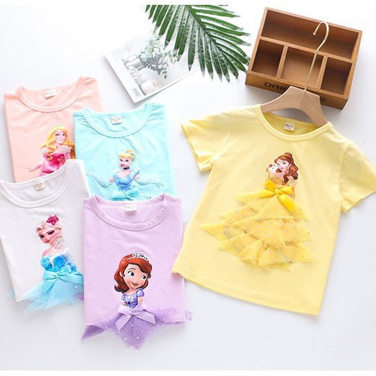 KAOS T SHIRT BAJU ANAK PEREMPUAN 3D FROZEN ELSA SUMMER STYLE 2021 LP