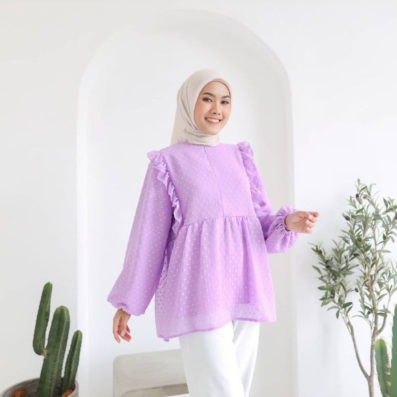 BLOUSE KOREA - HANAH BLOUSE - ATASAN WANITA - KOREAN STYLE
