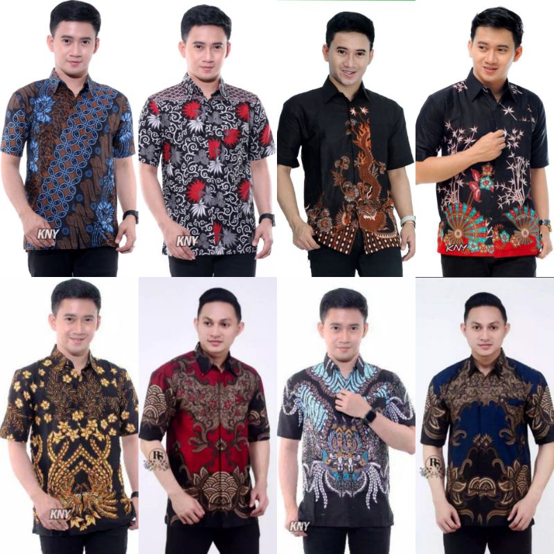 KEMEJA BATIK PRIA LENGAN PENDEK baju batik pria batik tradisional Pekalongan aseli home industri reg