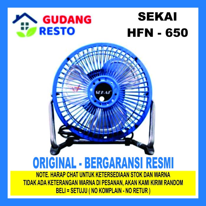 Sekai HFN 650 Kipas angin meja mini tornado besi kecil 6&quot; inch HFN-650 Desk Fan