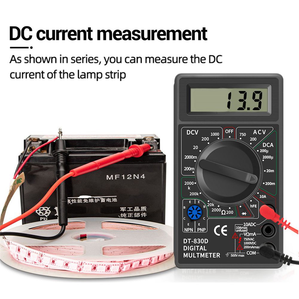 MULTITESTER MULTIMETER TESTER TEKNISI AVO METER DIGITAL DT830B MASDA