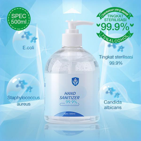 Hand Sanitizer Gel 500ML QOLE HS002 Disinfektan 99.9% Moisturizer