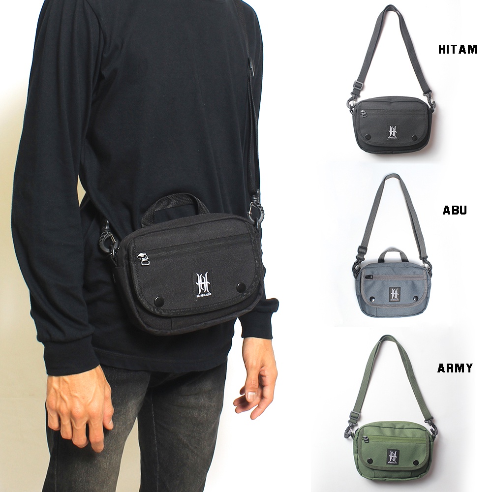Tas Selempang Pria Sling Bag Unisex Casual Tas Hp Multifungsi Shoulder Bag Phone Bag Tas Bahu Weistb