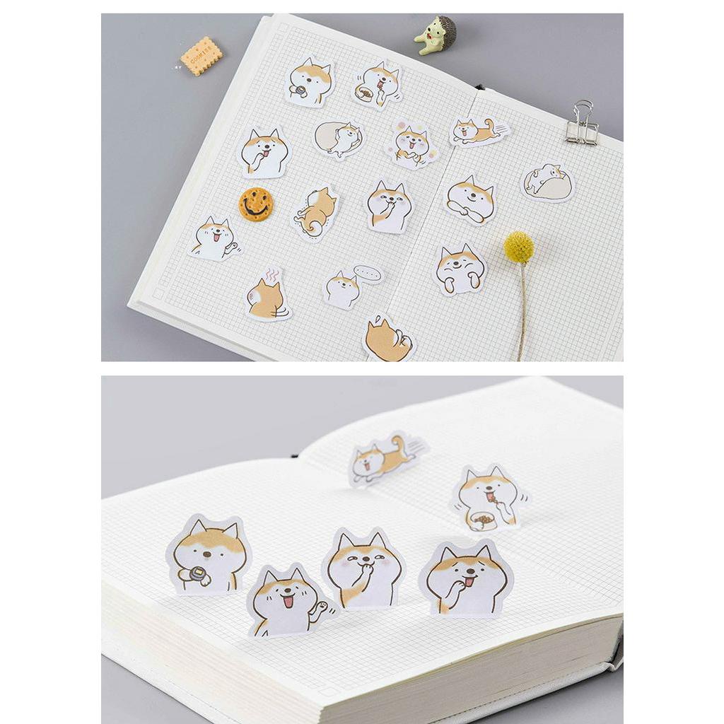 45pcs/set Stiker Motif Kartun Anjing Untuk Dekorasi Phone Case Skateboard