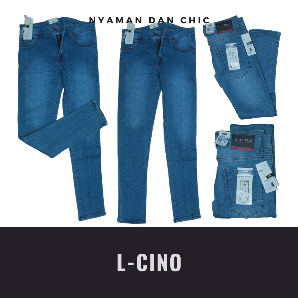 L-Cino | celana jeans pria | celana jens cowok | celana jeans standar pria | straight jeans