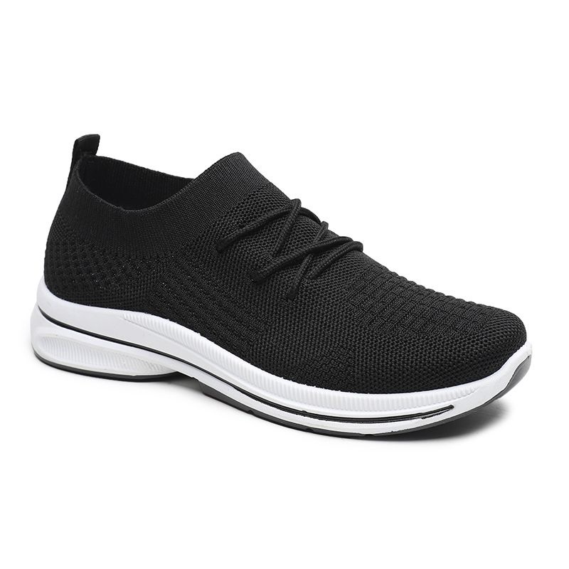 [GROSIR][COD] SEVEN_DAY SEPATU RAJUT WANITA OLAHRAGA IMPORT CASUAL SHOES HITAM A-6612