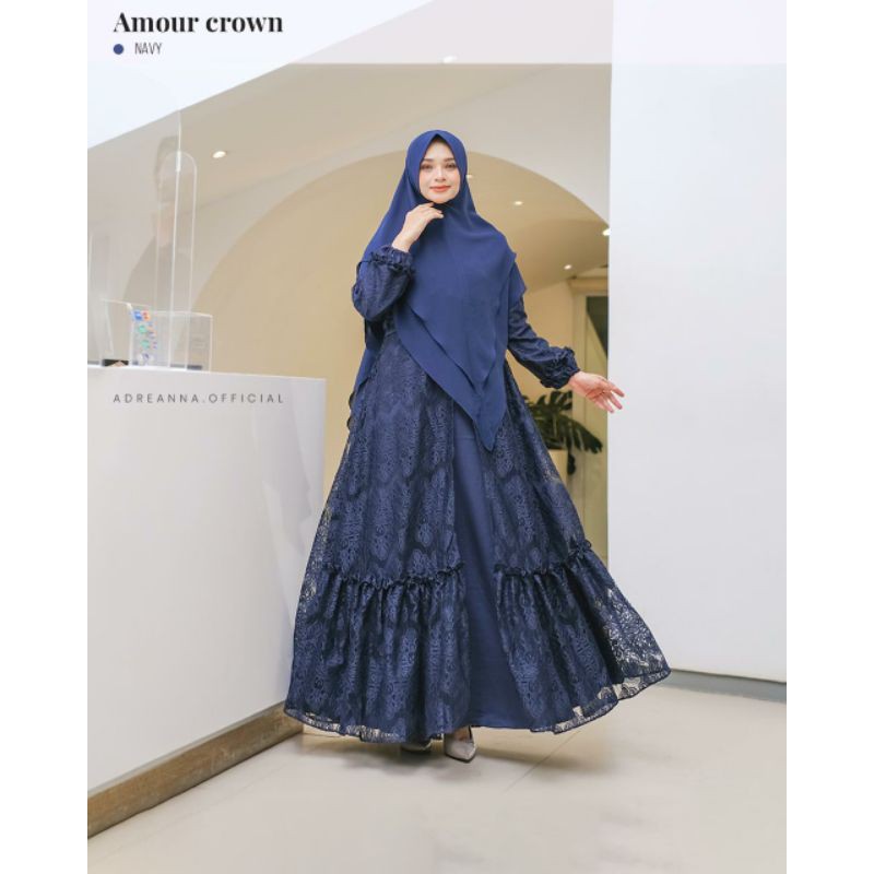 Gamis Navy Amour by Adreanna
