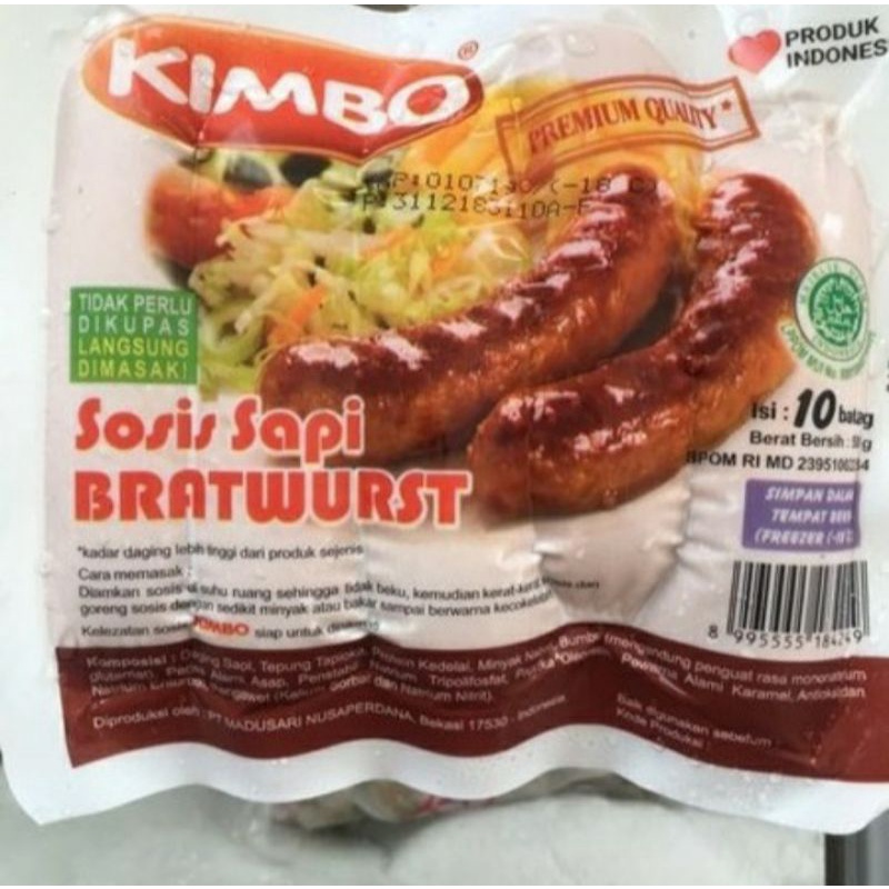 

SOSIS SAPI KIMBO ISI 10 PCS | SOSIS PREMIUM QUALITY | SOSIS BRATWURST