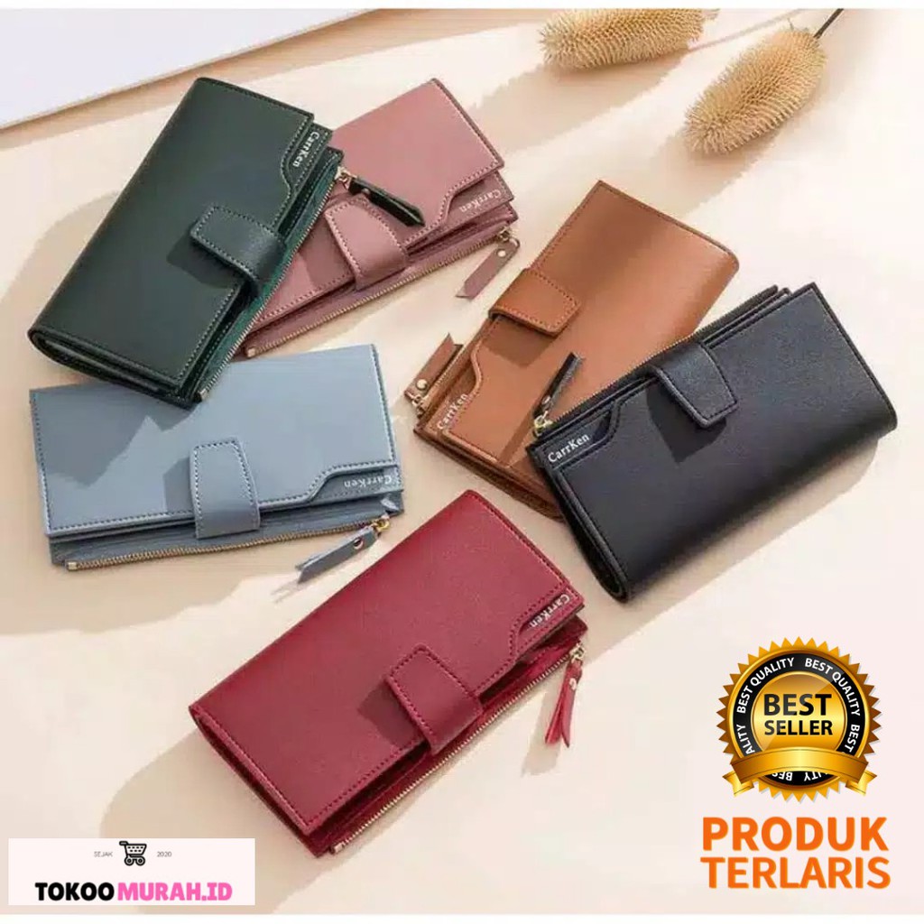 (TM.ID) Dompet Wanita Panjang Dompet Wanita Import Panjang Tipis Dompet Lipat Panjang Dompet Kartu