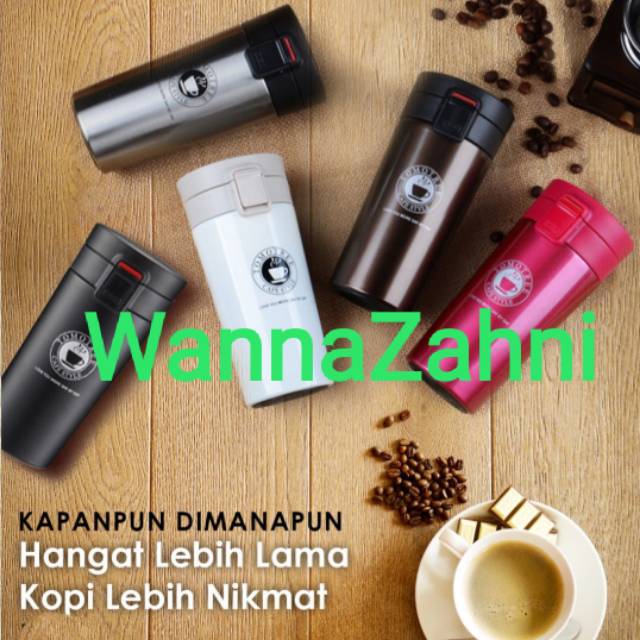 WnZcollection / Termos Kopi / Travel Mug Coffee Tahan Air Panas &amp; Dingin  B46 Stainless / Termurah