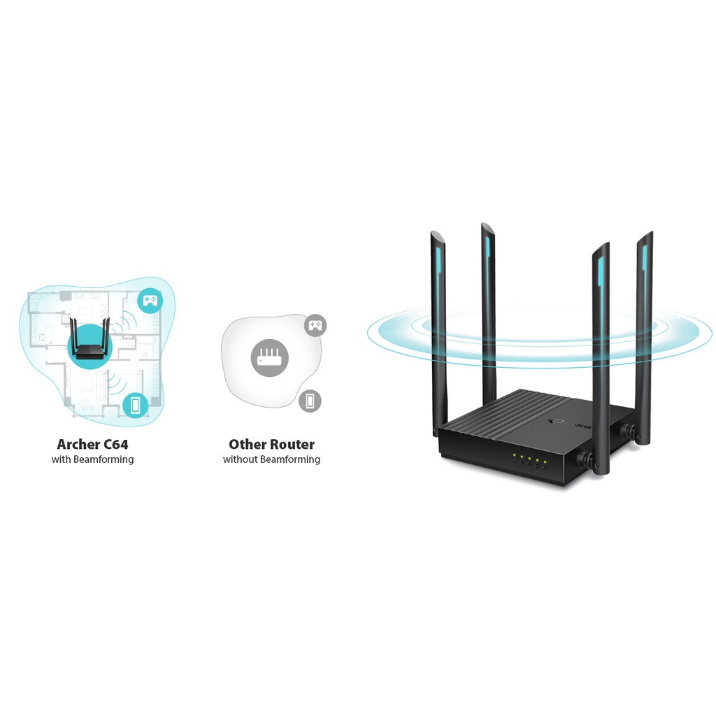 Tp-Link Archer C64 AC1200 Dual-Band Wi-Fi Router TpLink Archer C 64