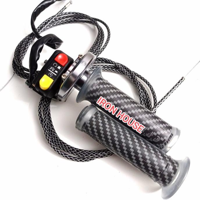 GAS SPONTAN KARBON FULL CNC / PAKET GAS SPONTAN KARBON KABEL 2 METER ---READY---