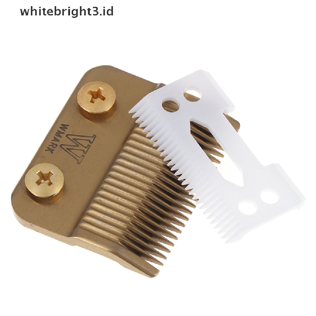 {whitebright3.id} 1set Hair Clipper Blade Golden Dengan Pisau Keramik Untuk Clipper Tanpa Kabel