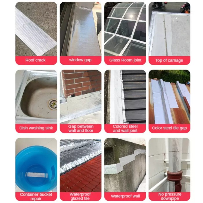 

Sale!!! Jumbo Lakban Aluminium Tape Tahan Air Waterproof Atap Pipa Besi Semen Bagus