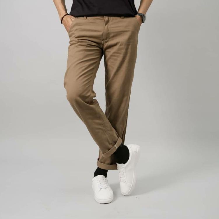 Modern.. Celana chino panjang pria gefaliano