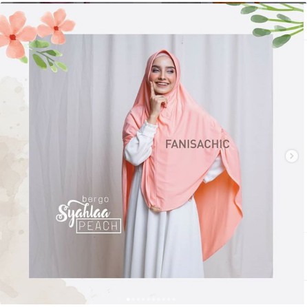 BERGO SYAHLAA Fanisachic JILBAB SYAR'I - Jilbab Polos Instan peach mustard kuning dusty pink