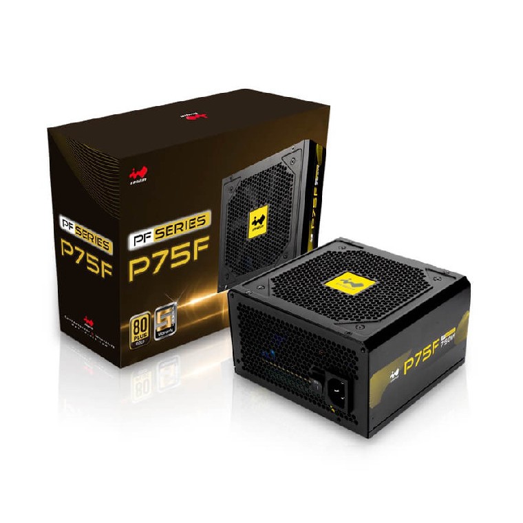 PSU POWER SUPPLY InWin P75F 750W Gold 80+ GARANSI 5 TAHUN MANTAFFF GAN