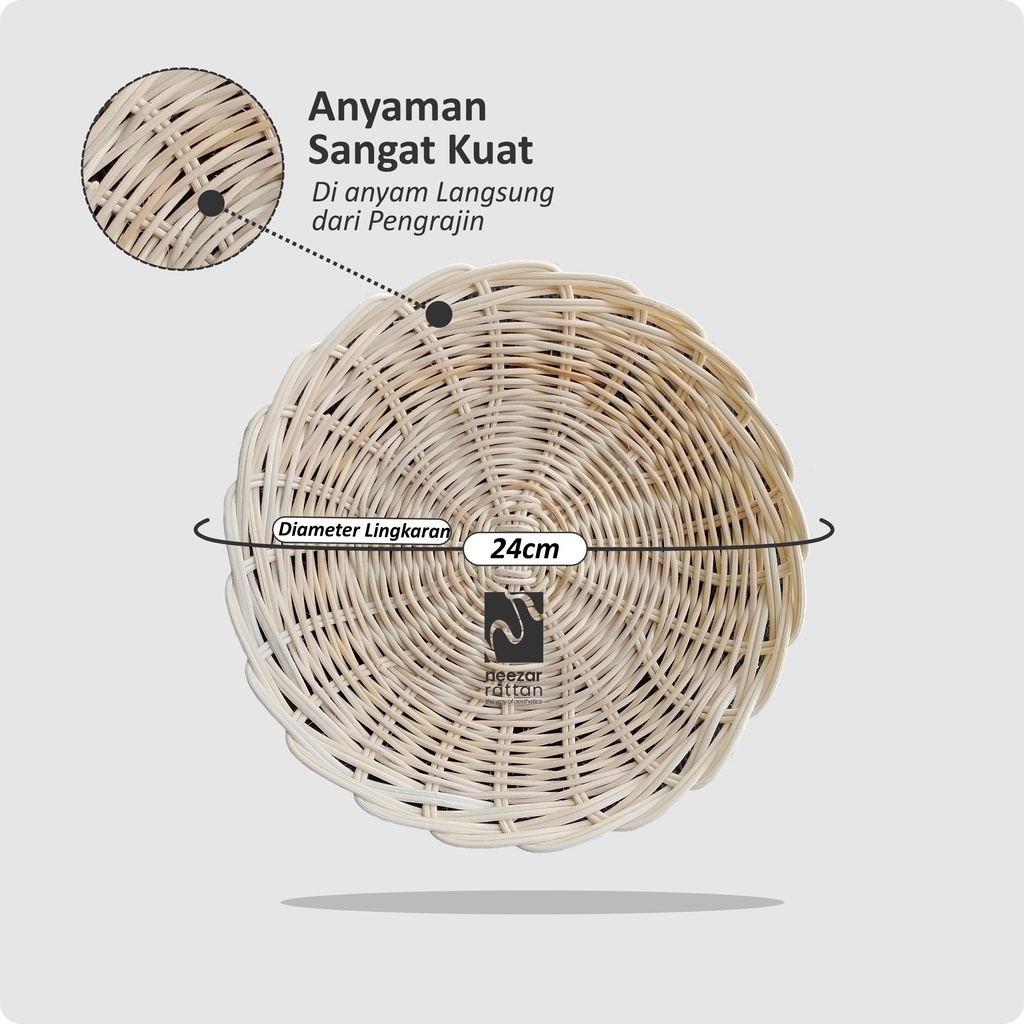 Piring prasmanan Saji Anyaman Rotan Asli Cirebon Warna Cantik Unik Kecil Cekung Harga Murah Grosir
